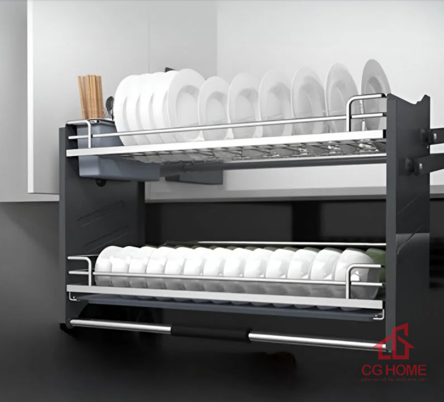 Giá bát nâng hạ inox 304 cao cấp mẫu 2