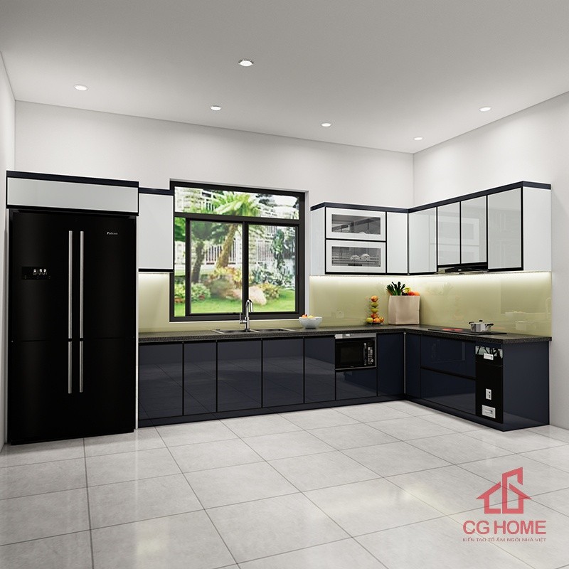 tủ bếp inox cánh kính mã IKL4520TL (2)