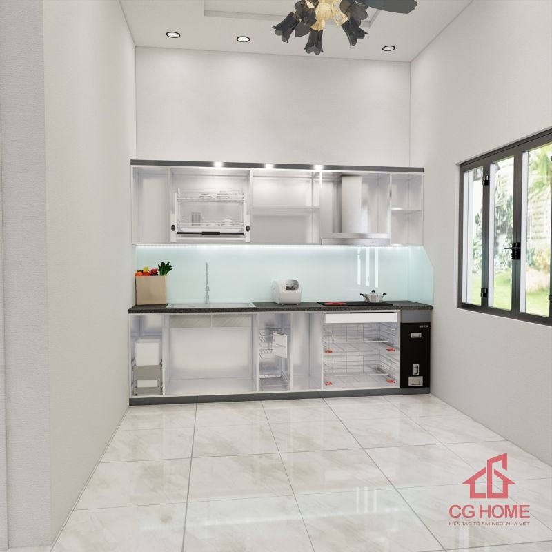 Mẫu tủ bếp inox 304 cánh kính mã IKI29 (4)