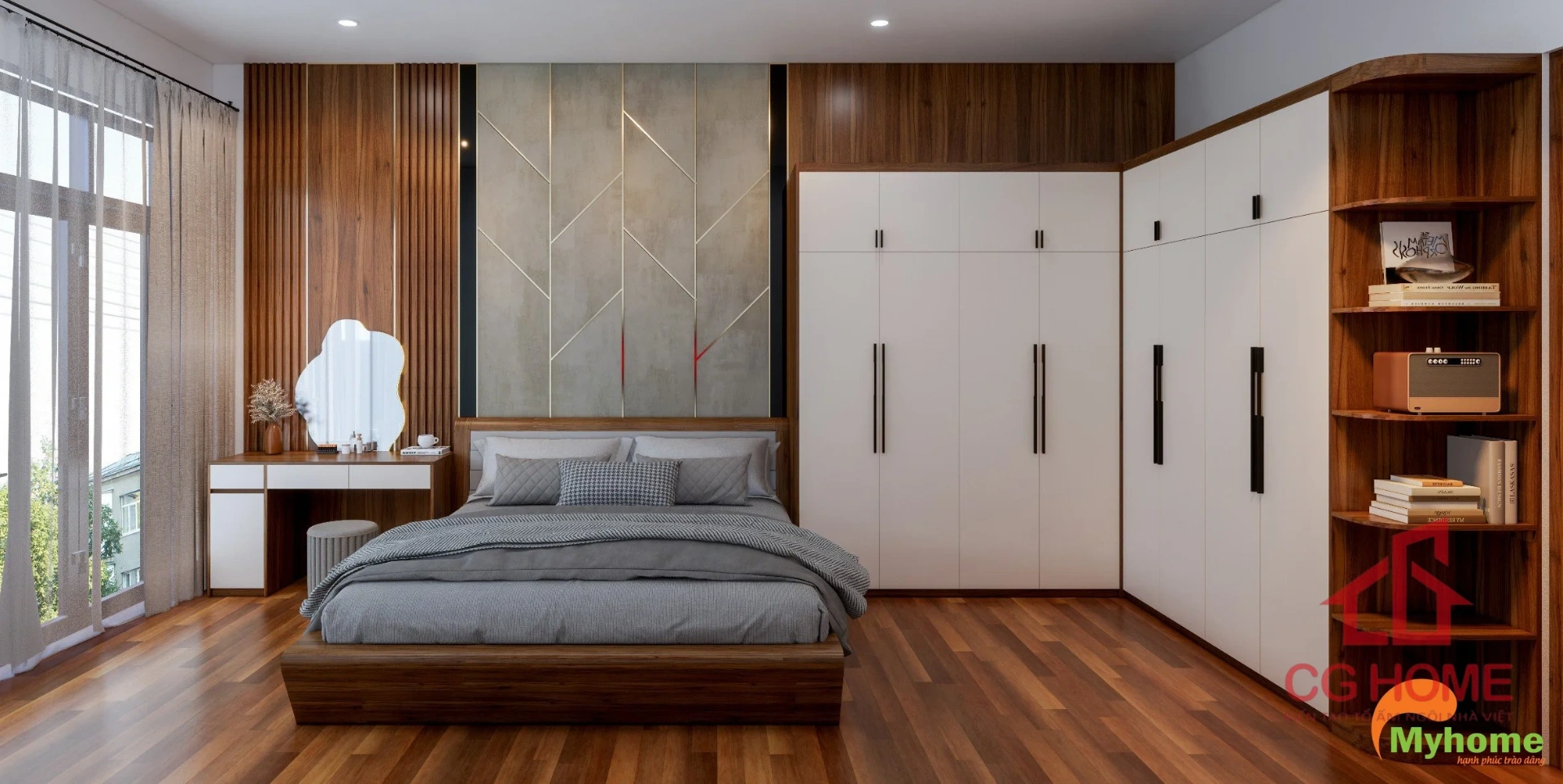 ảnh mô tả combo nội thất phòng ngủ 20m2 CBPN003 (1)