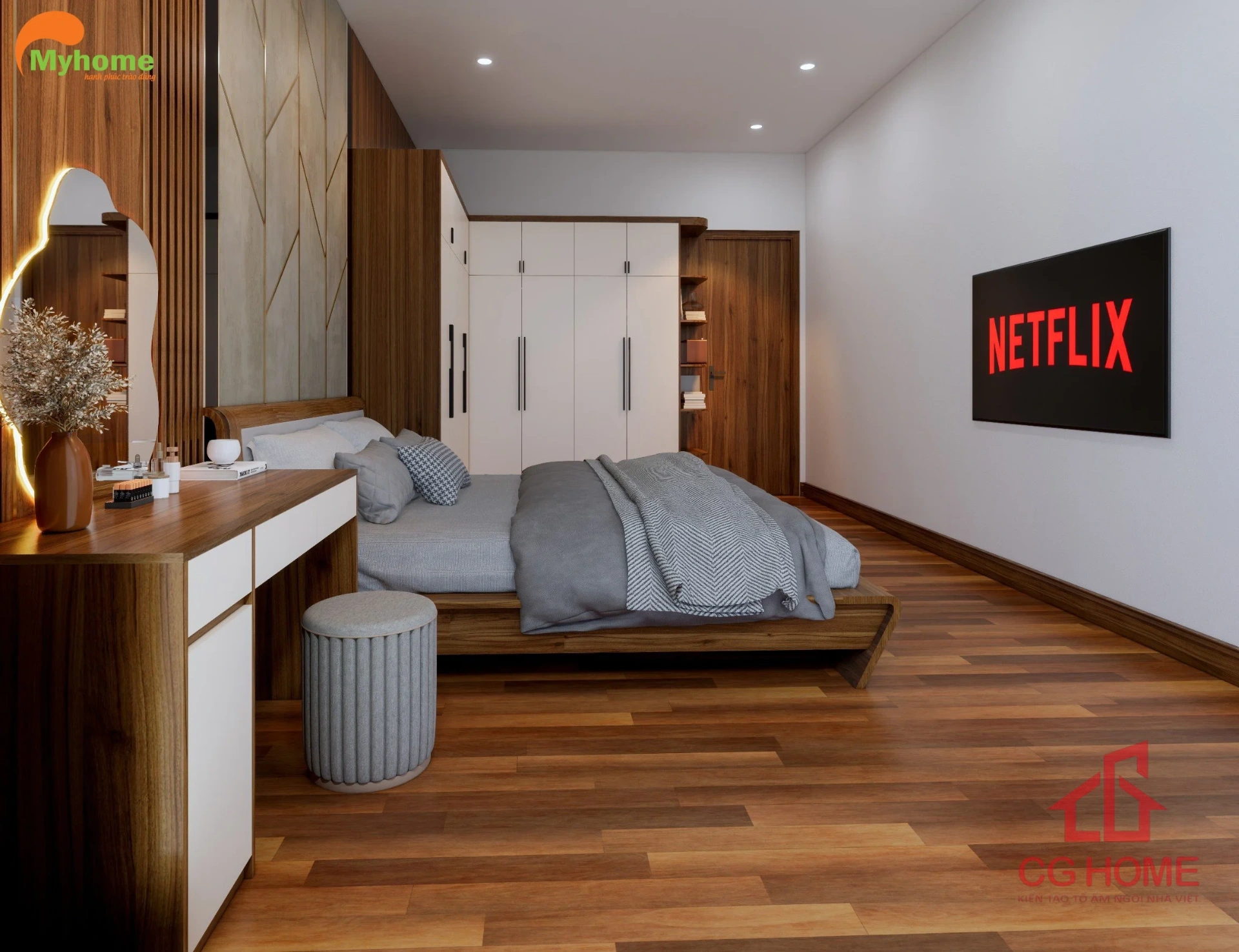 ảnh mô tả combo nội thất phòng ngủ 20m2 CBPN003 (4)