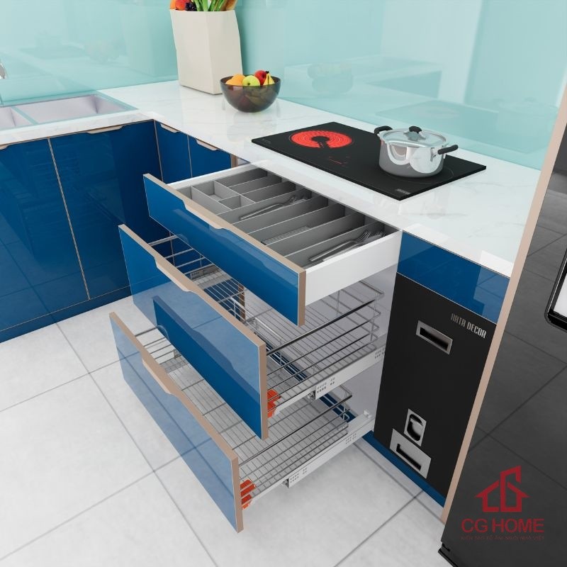 tủ bếp inox cánh kính chữ L mã IKL1533TL (5)