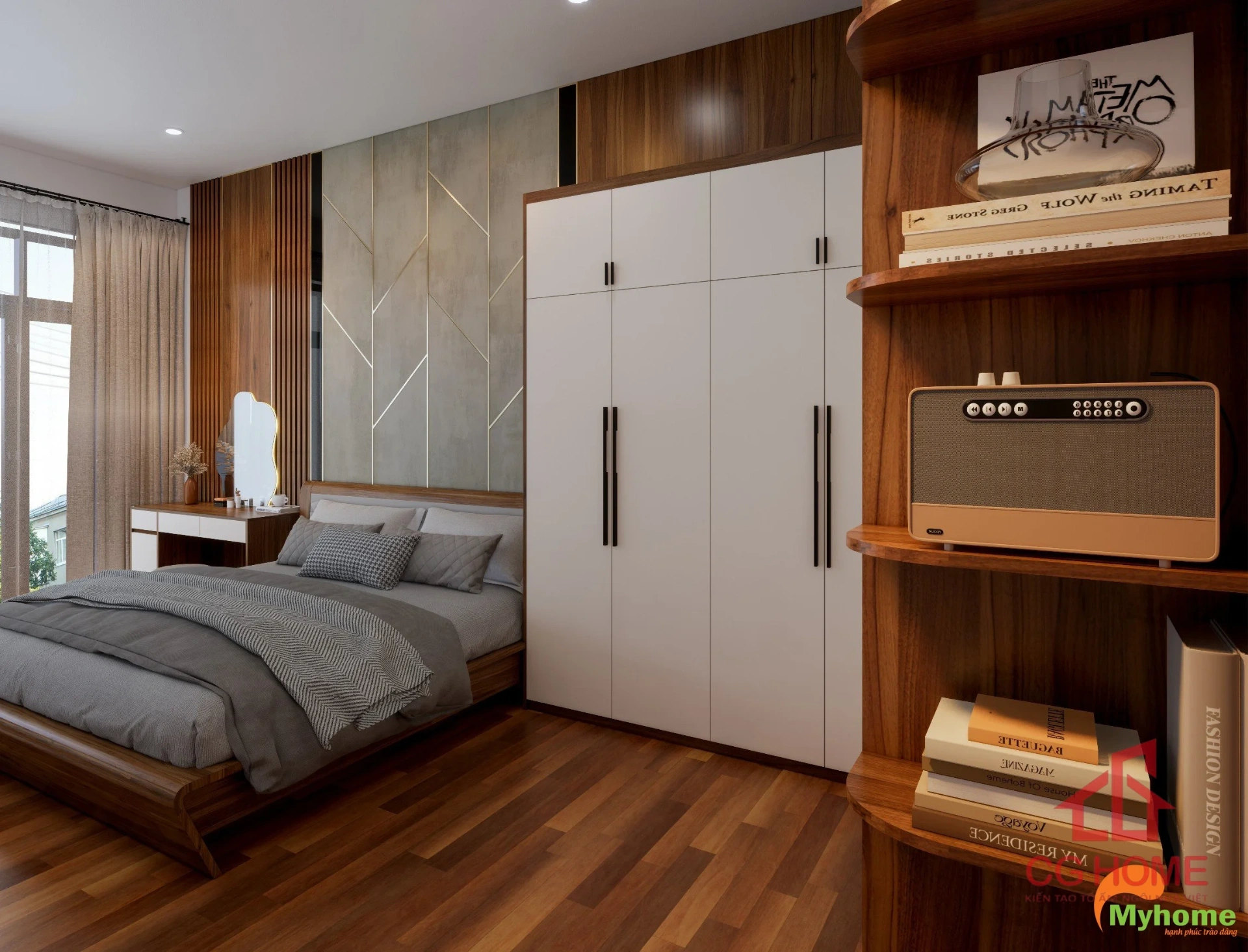 ảnh mô tả combo nội thất phòng ngủ 20m2 CBPN003 (3)