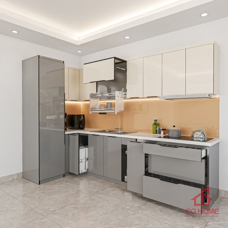 Mẫu tủ bếp inox 304 cánh kính mã IKL1532 (8)