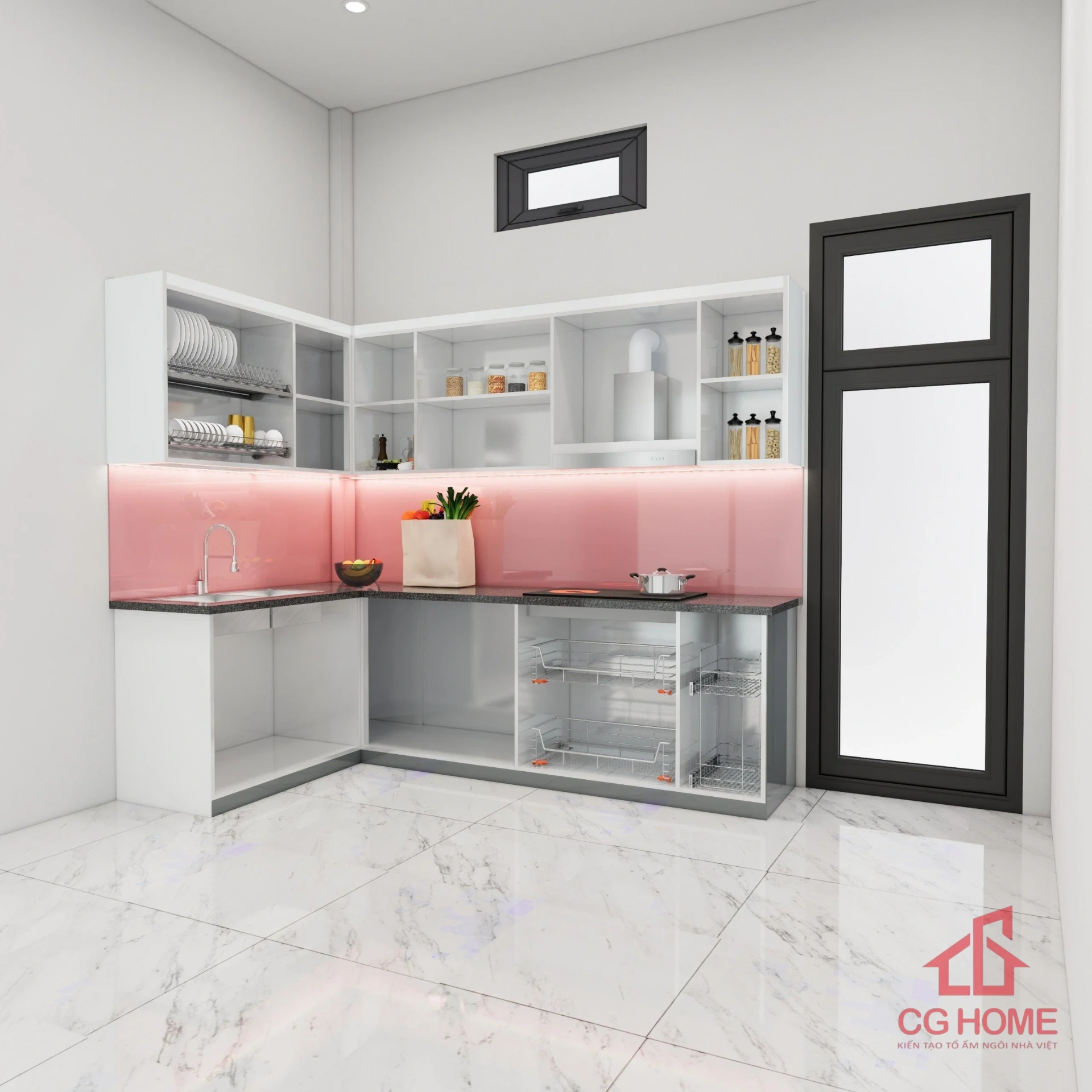 tủ bếp inox cánh kính mã IKL1627 (4)