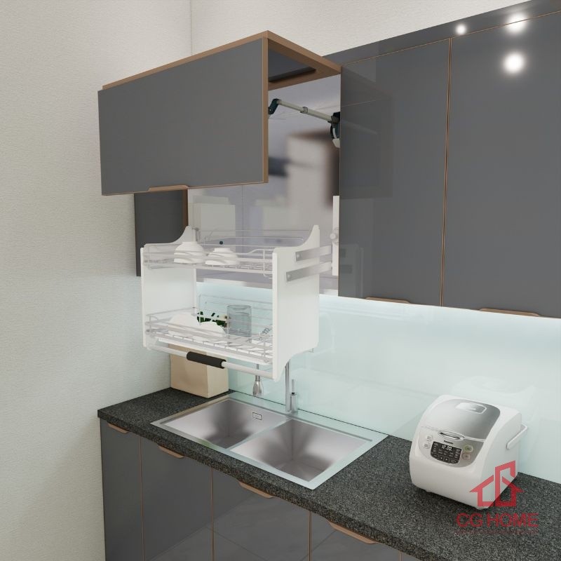 Mẫu tủ bếp inox 304 cánh kính mã IKI29 (8)