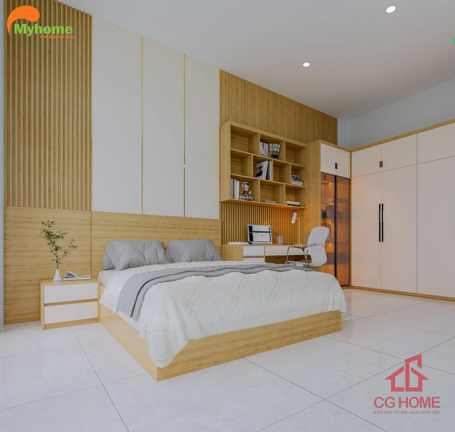 ảnh mô tả CBPN002 combo nội thất phòng ngủ 22m2 (4)